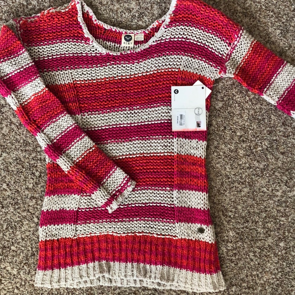 BNWT ROXY XS open knit sweater